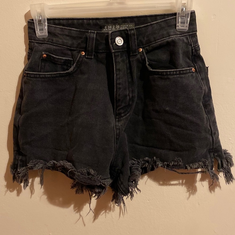 Black Denim Shorts